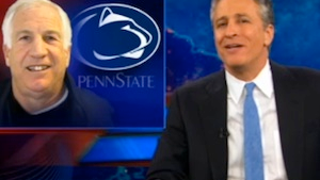 Jon Stewart On The Costas-Sandusky Interview: "The Only Time You Repeat A Question Is When You're Guilty!"